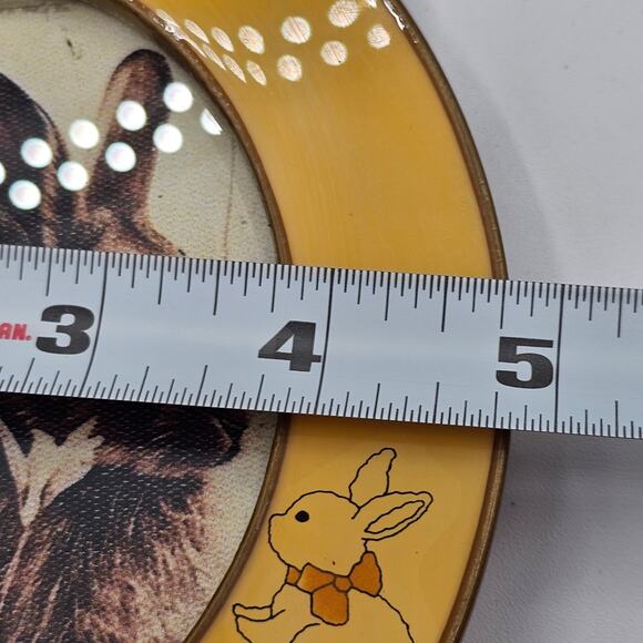 Vintage Oval Picture Frame - Easter Rabbit Decor Nursery Accent Fits 3x4 Photo - Picture 7 of 10